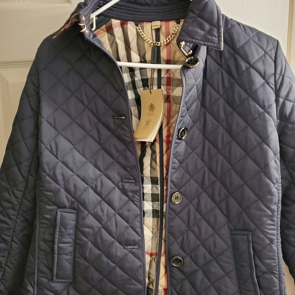 Burberry quilted plaid jacket🥰💞💓